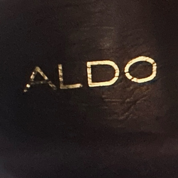 Aldo Over the Knee Velvet Suede Textured Boots, Black, Size 8.5 - Picture 9 of 11